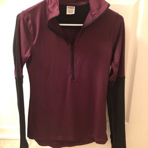 PINK half-zip pullover